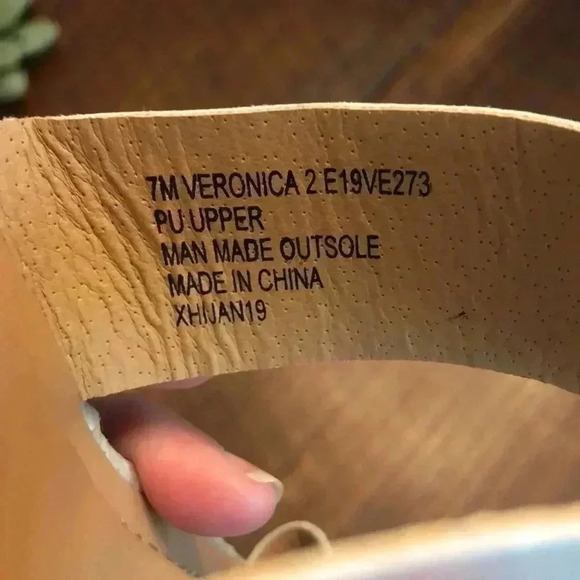 ESPIRIT | White & Silver Slip-On Flat Sandals - Picture 4 of 6